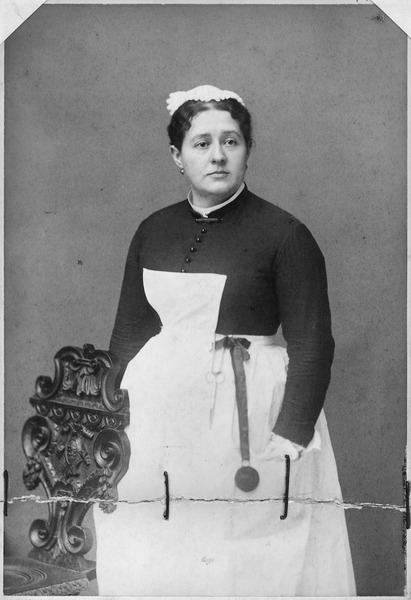 Woman in Maid's Uniform circa 1884